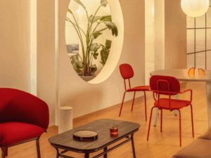 Ogiva And Nicasi Bundle – Round & Square Shape Meeting Table And Office Chair With Upholstered Seat And Optional Headrest 01