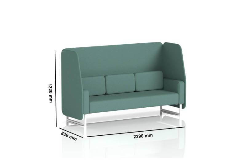 Baylor 1 Open Booth For One, Two And Three Person Dimensions Img1