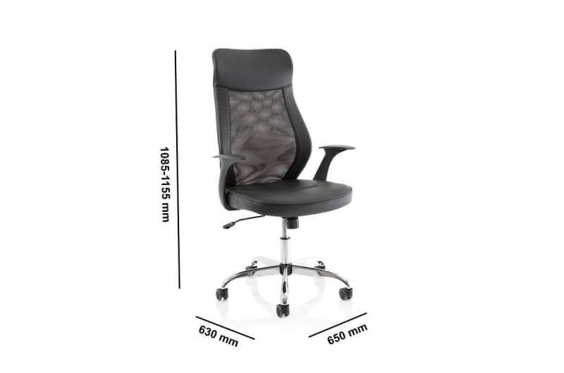 Briar High Mesh Back Operative Chair Dimensions Img1