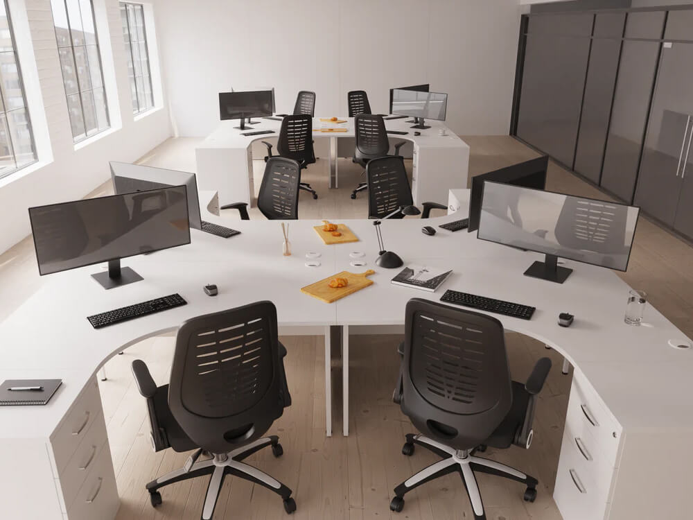 Imara 2 Corner Desk With High Pedestal And Panel Legs 1 Imara 2 Corner Desk With High Pedestal And Panel Legs 1