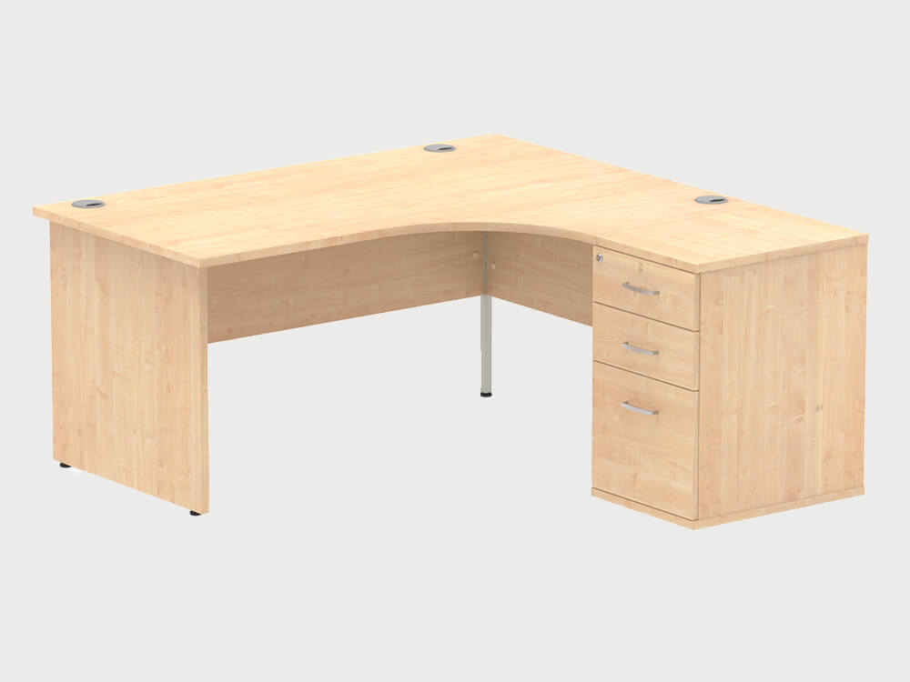 Imara 2 Corner Desk With High Pedestal And Panel Legs 10 Imara 2 Corner Desk With High Pedestal And Panel Legs 10