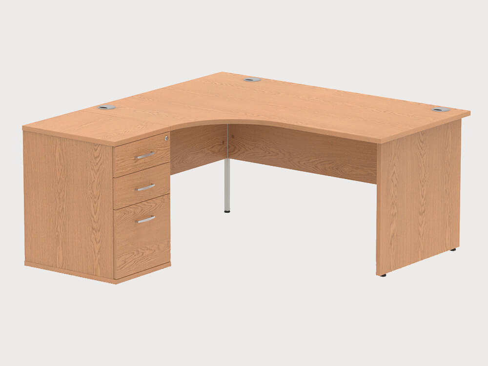 Imara 2 Corner Desk With High Pedestal And Panel Legs 11 Imara 2 Corner Desk With High Pedestal And Panel Legs 11