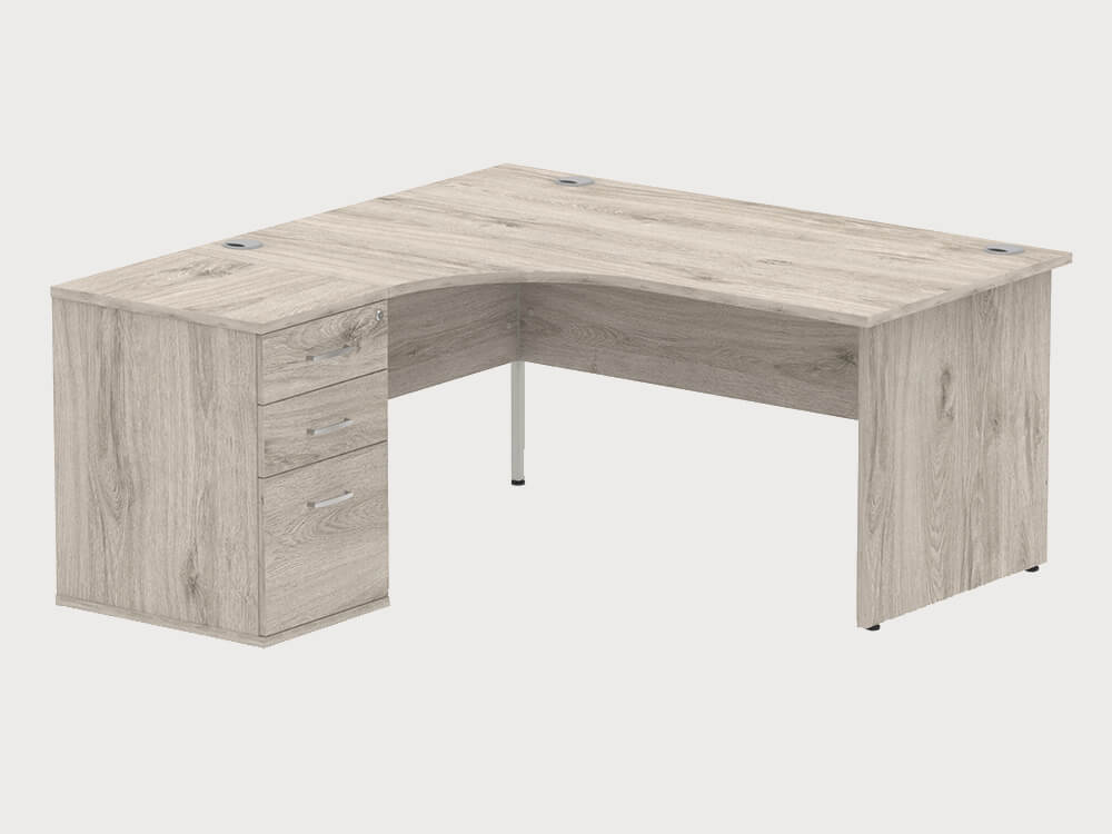 Imara 2 Corner Desk With High Pedestal And Panel Legs 13 Imara 2 Corner Desk With High Pedestal And Panel Legs 13