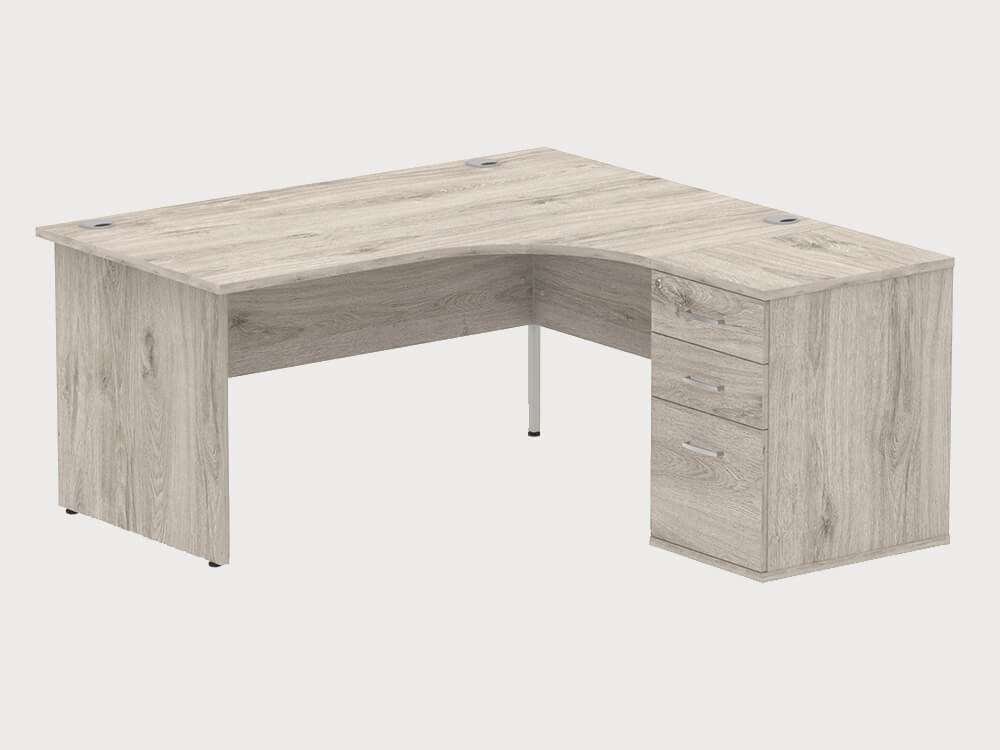 Imara 2 Corner Desk With High Pedestal And Panel Legs 14 Imara 2 Corner Desk With High Pedestal And Panel Legs 14