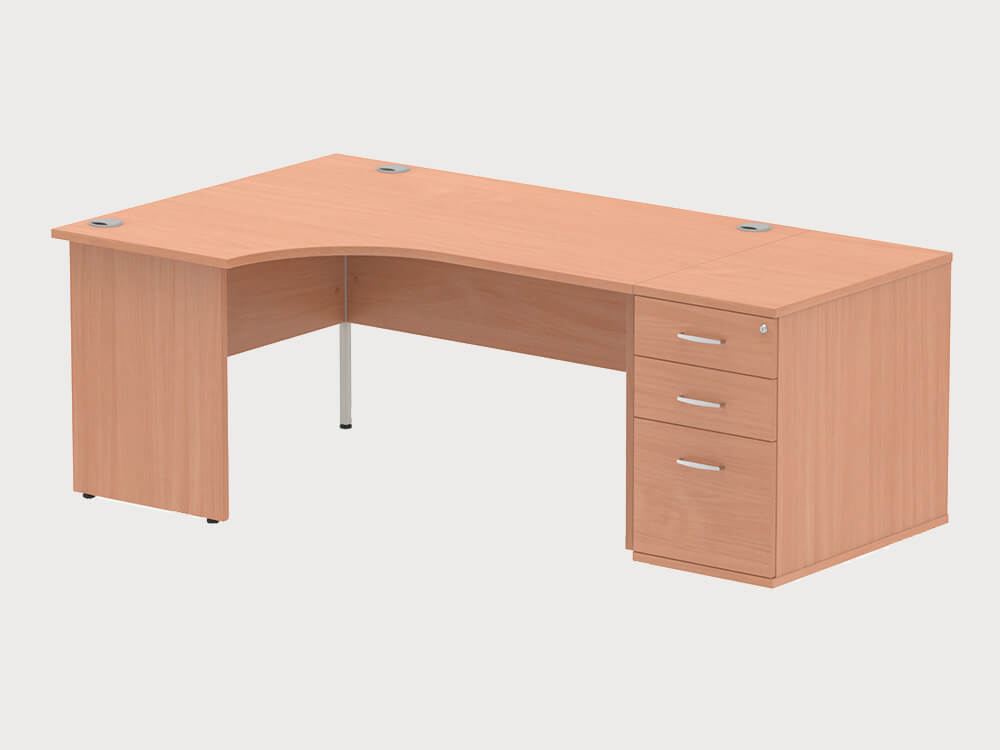 Imara 2 Corner Desk With High Pedestal And Panel Legs 15 Imara 2 Corner Desk With High Pedestal And Panel Legs 15