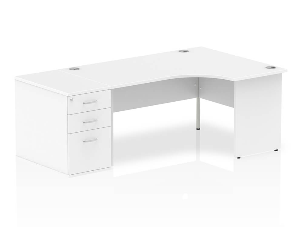 Imara 2 Corner Desk With High Pedestal And Panel Legs 18 Imara 2 Corner Desk With High Pedestal And Panel Legs 18