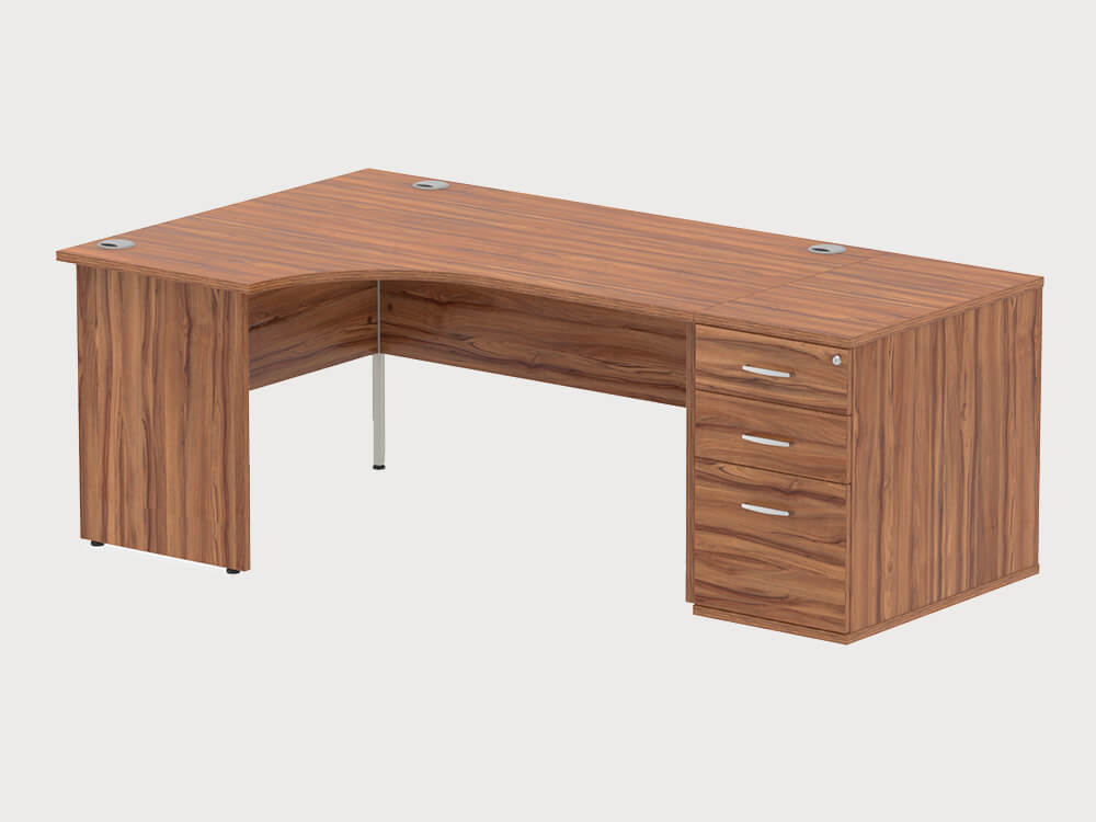 Imara 2 Corner Desk With High Pedestal And Panel Legs 21 Imara 2 Corner Desk With High Pedestal And Panel Legs 21