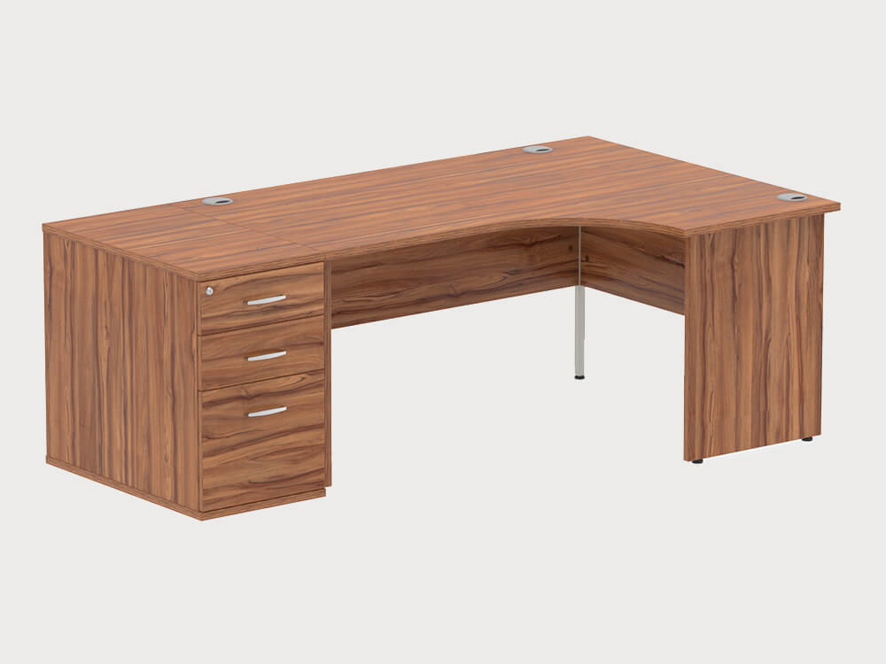 Imara 2 Corner Desk With High Pedestal And Panel Legs 22 Imara 2 Corner Desk With High Pedestal And Panel Legs 22