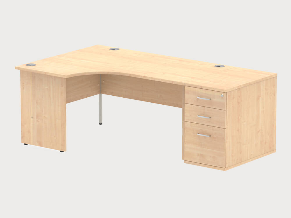 Imara 2 Corner Desk With High Pedestal And Panel Legs 23 Imara 2 Corner Desk With High Pedestal And Panel Legs 23