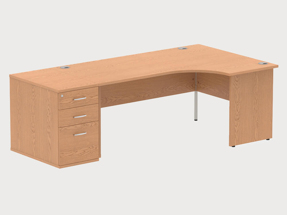 Imara 2 Corner Desk With High Pedestal And Panel Legs 26 Imara 2 Corner Desk With High Pedestal And Panel Legs 26