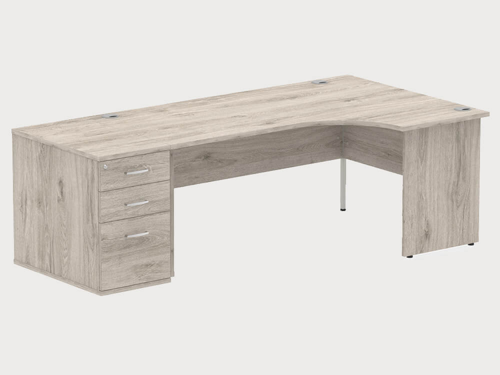 Imara 2 Corner Desk With High Pedestal And Panel Legs 28 Imara 2 Corner Desk With High Pedestal And Panel Legs 28