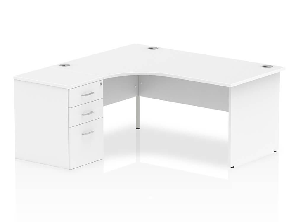 Imara 2 Corner Desk With High Pedestal And Panel Legs 3 Imara 2 Corner Desk With High Pedestal And Panel Legs 3
