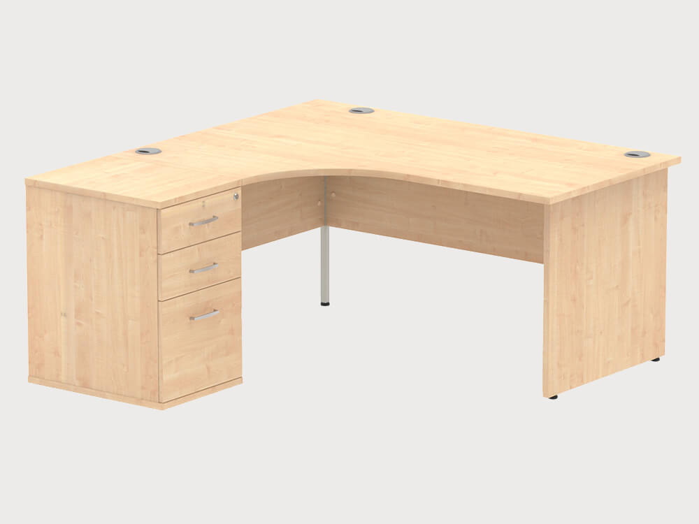 Imara 2 Corner Desk With High Pedestal And Panel Legs 5 Imara 2 Corner Desk With High Pedestal And Panel Legs 5