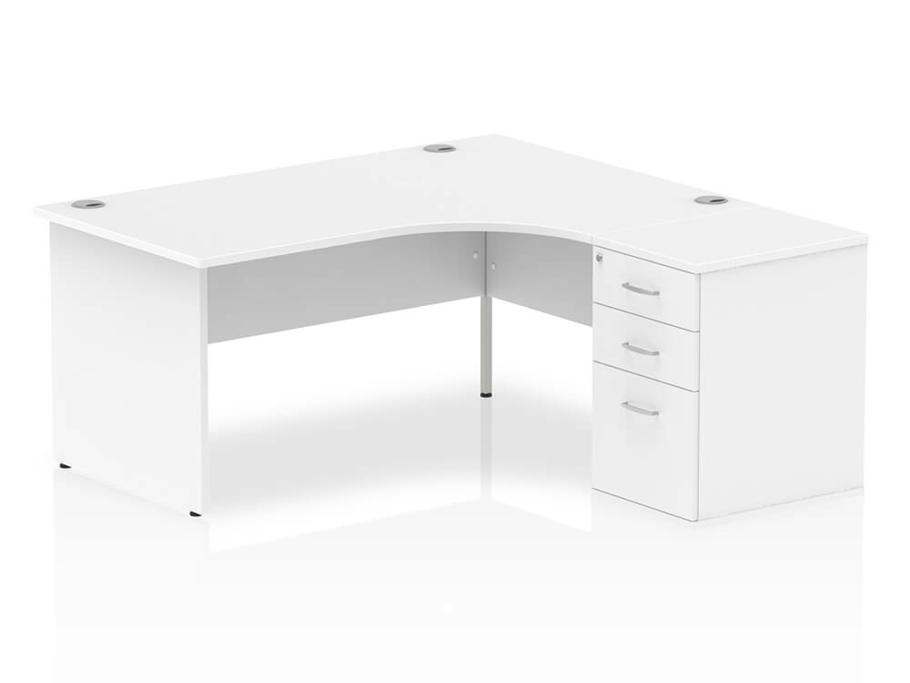 Imara 2 Corner Desk With High Pedestal And Panel Legs 8 Imara 2 Corner Desk With High Pedestal And Panel Legs 8