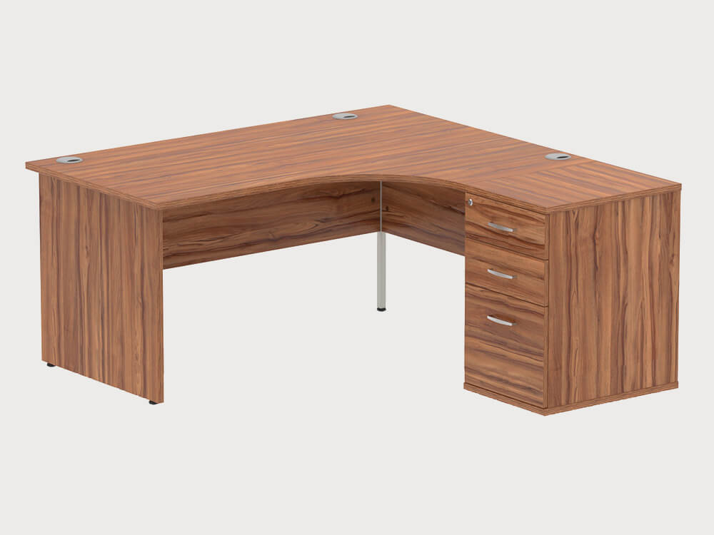 Imara 2 Corner Desk With High Pedestal And Panel Legs 9 Imara 2 Corner Desk With High Pedestal And Panel Legs 9