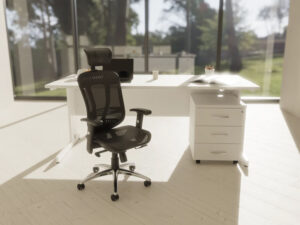 Imara 3 Straight Desk With Mobile Pedestal And Cantilever Main Img