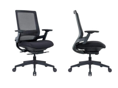 Mariya Black Ergonomic Mesh Task Chair With Optional Headrest 2