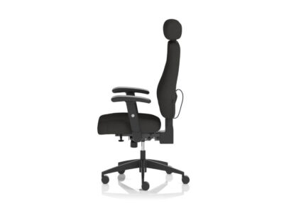 Ness High Back Black Fabric Ergonomic Office Chair With Arms And Headrest 03 Img