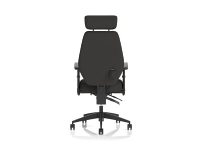 Ness High Back Black Fabric Ergonomic Office Chair With Arms And Headrest 05 Img