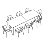 Medium Rectangular Shape Table + 8, 10 and 12 Chair