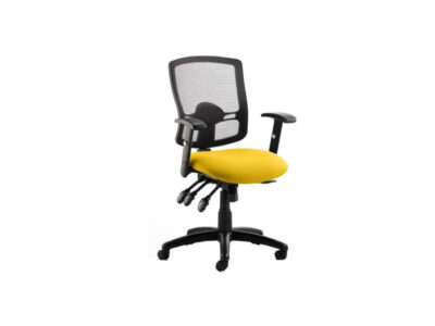 Potter Black Mesh Back Task Operator Office Chair With Arms 13 Img