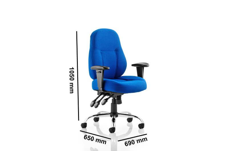 Slater High Back Office Chair With Armrest Dimensions Img