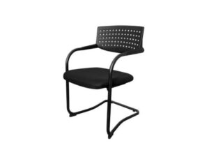 Visana 1 Black Meeting Chair With Chrome Cantilever Frame 01