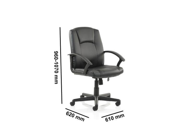 Belle Medium Back Executive Office Chair With Armrest Dimensions Img