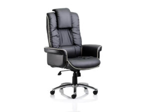 Cayson High Back Black Soft Bonded Leather Executive Office Chair With Arms 01 Img