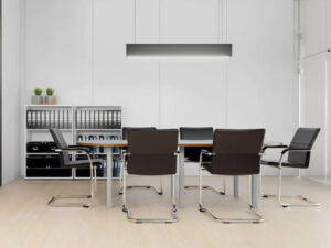 Emery Medium Back Leather Cantilever Visitor Chair With Arms 01 Img