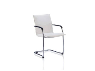Emery Medium Back Leather Cantilever Visitor Chair With Arms 04 Img