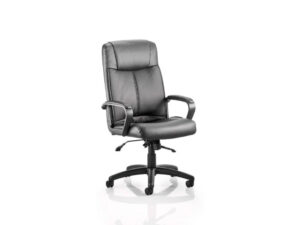 Pepa High Back Executive Black Soft Bonded Leather Office Chair With Arms Main Img