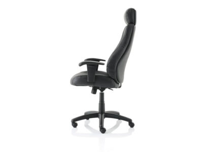 Wendee Medium Back Executive Black Faux Leather Office Chair With Arms 02 Img