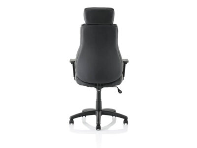Wendee Medium Back Executive Black Faux Leather Office Chair With Arms 04 Img