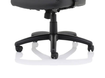 Wendee Medium Back Executive Black Faux Leather Office Chair With Arms 06 Img