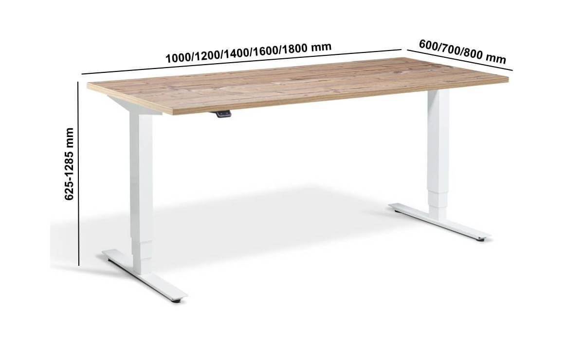 Ayana Electric Height Adjustable Desk Dimenstion Img