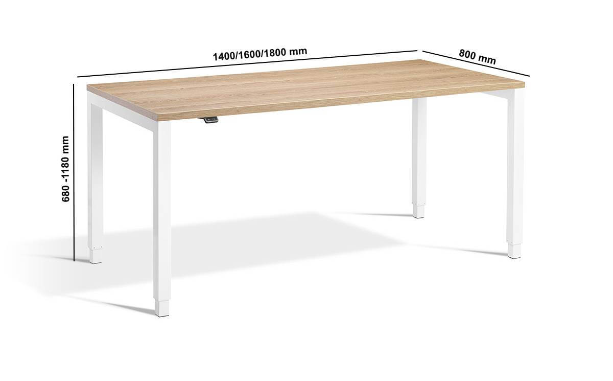 Clara Four Legs Hieght Adjusatable Desk Dimenstion Img