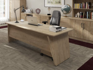 Analia Barcelona Walnut Executive Desk With Panel Leg Main Img