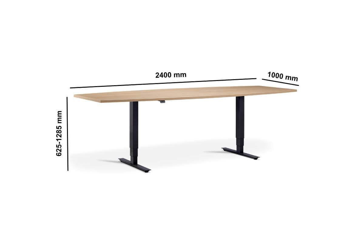 Avana 2 Electric Height Adjustable Meeting Table Dimensions Img