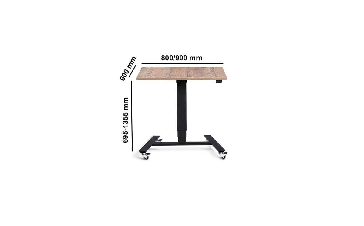 Fleta T Leg Height Adjustable Office Desk Dimesions Img