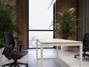 Laney Ring Leg Office Desk With Optional Pedestal 01 Img