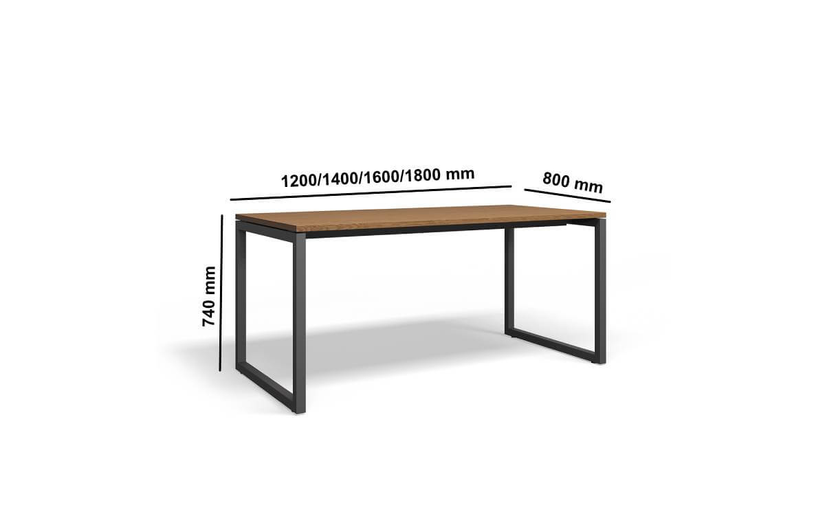 Laney Ring Leg Office Desk With Optional Pedestal Dimensions Img