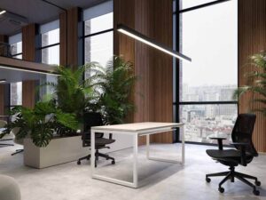 Laney Ring Leg Office Desk With Optional Pedestal Main Img