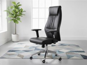 Milena Black Faux Leather High Back Executive Chair Main Image