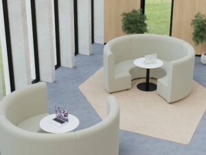 Malizi 3 – High And Low Back Circular Booth With Table Main Img