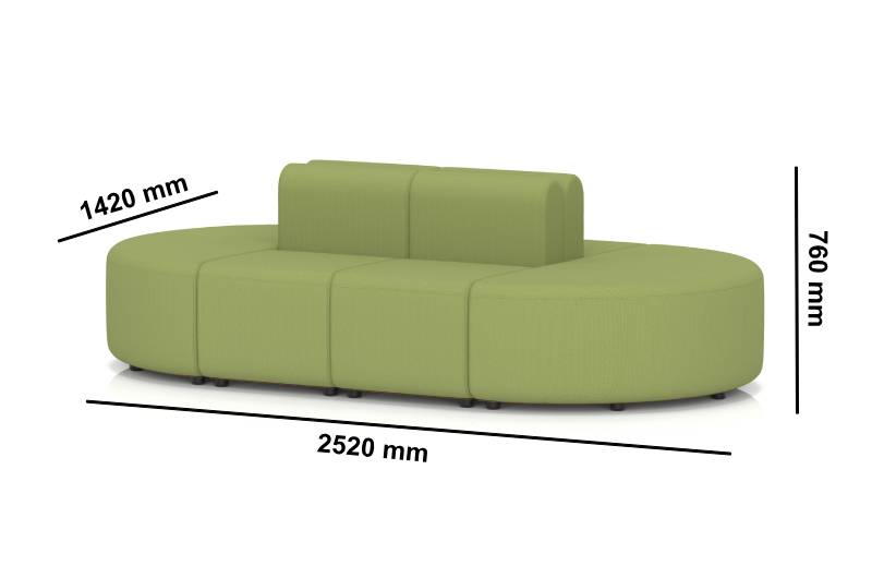 Malizi 4 – High And Low Back Capsule Island Sofa Dimensiosn Img
